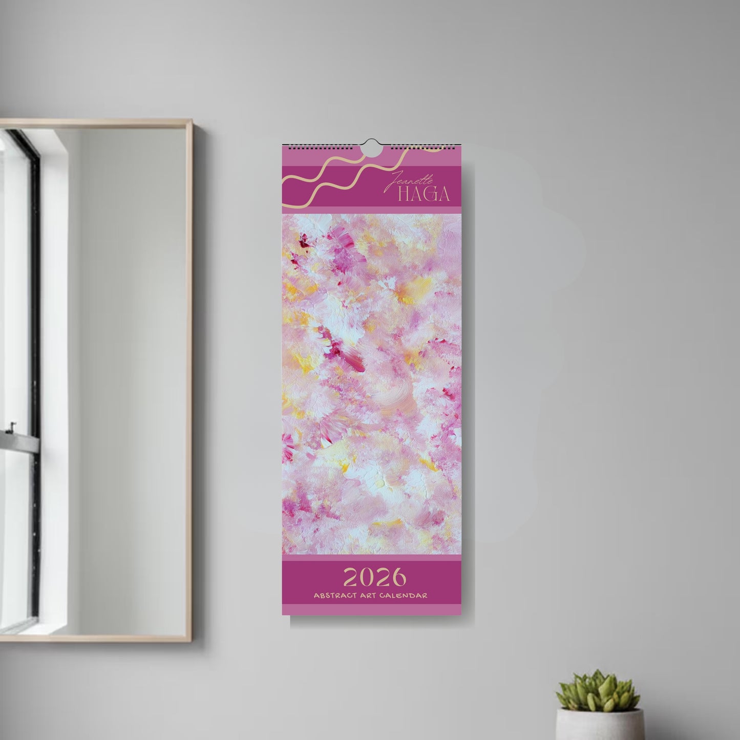 Abstract art wall calendars 2026 Vertical A5 posters
