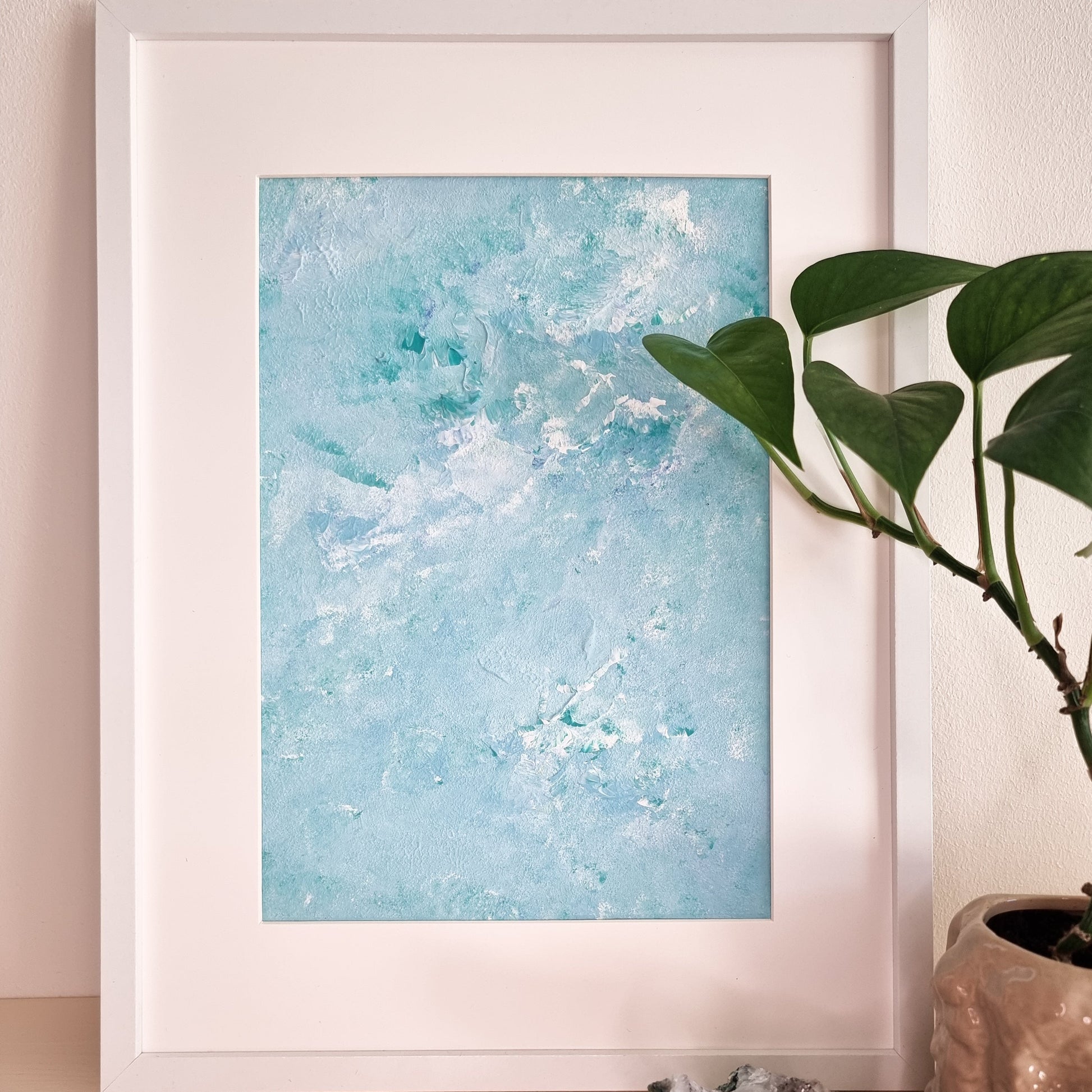turquoise and abstract, Feel good one of one-of-a-kind colorful original abstract art created by up-and-coming artist Jeanette Haga as decor for modern homes