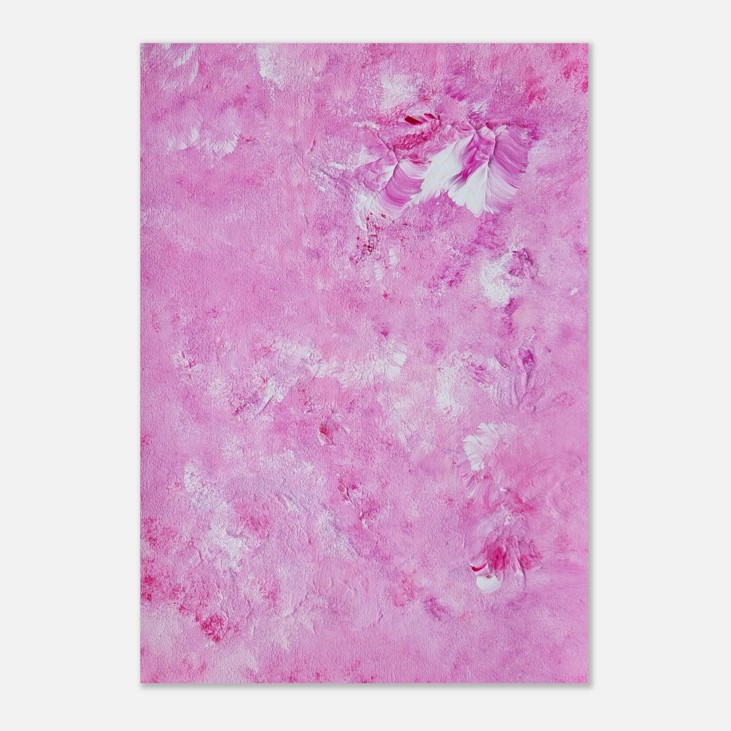 Bright red and white one-of-a-kind original acrylic painting by up-and-coming Scandinavian artist Jeanette Haga