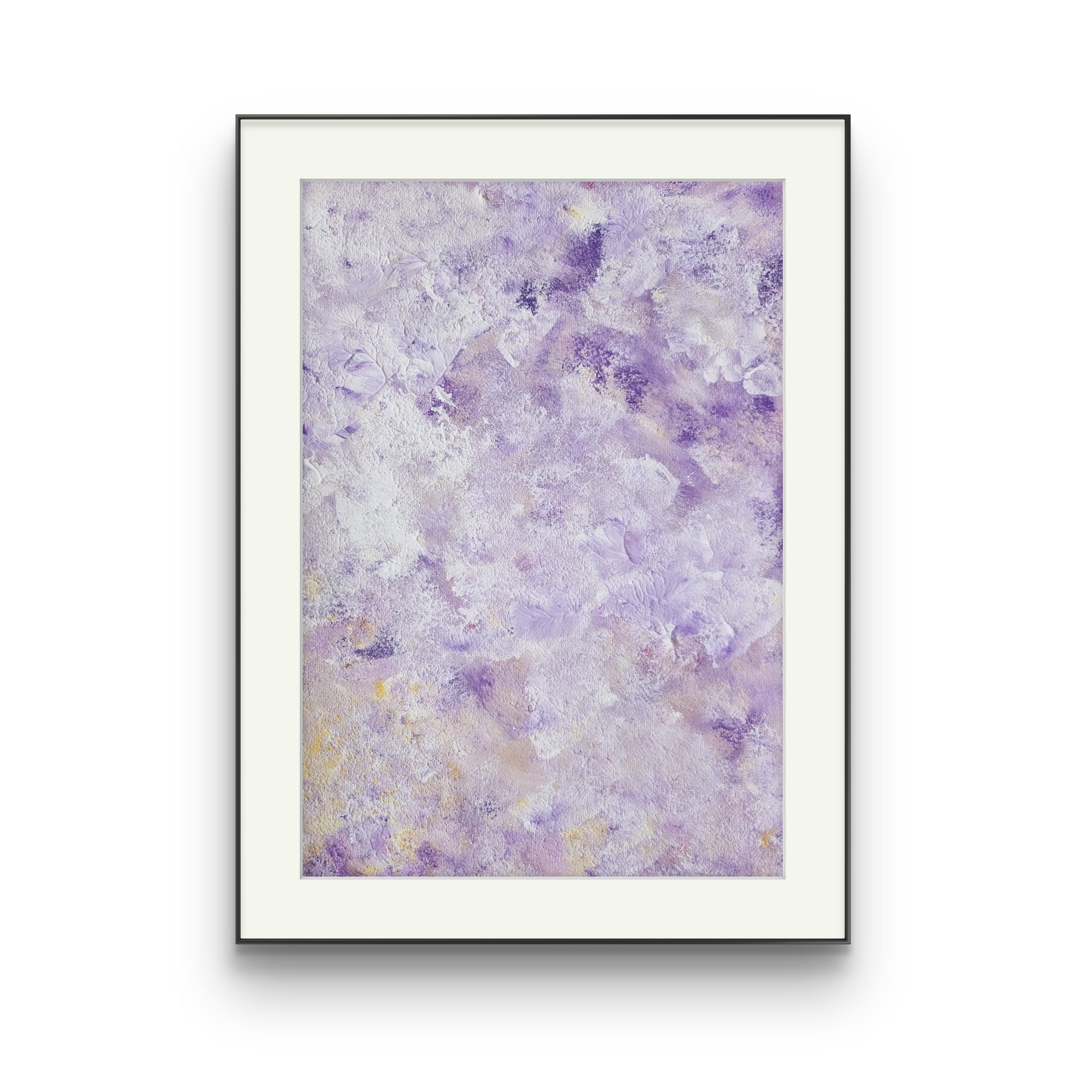 purple and yellow abstract, Feel good one of one-of-a-kind colorful original abstract art created by up-and-coming Scandinavian artist Jeanette Haga as decor for modern homes
