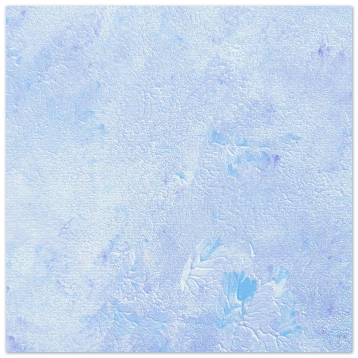 Pastel blue, Feel good one-of-a-kind colorful abstract art poster created from an original painting by up-and-coming scandinavian artist Jeanette Haga as decor hanging vertically on a white wall