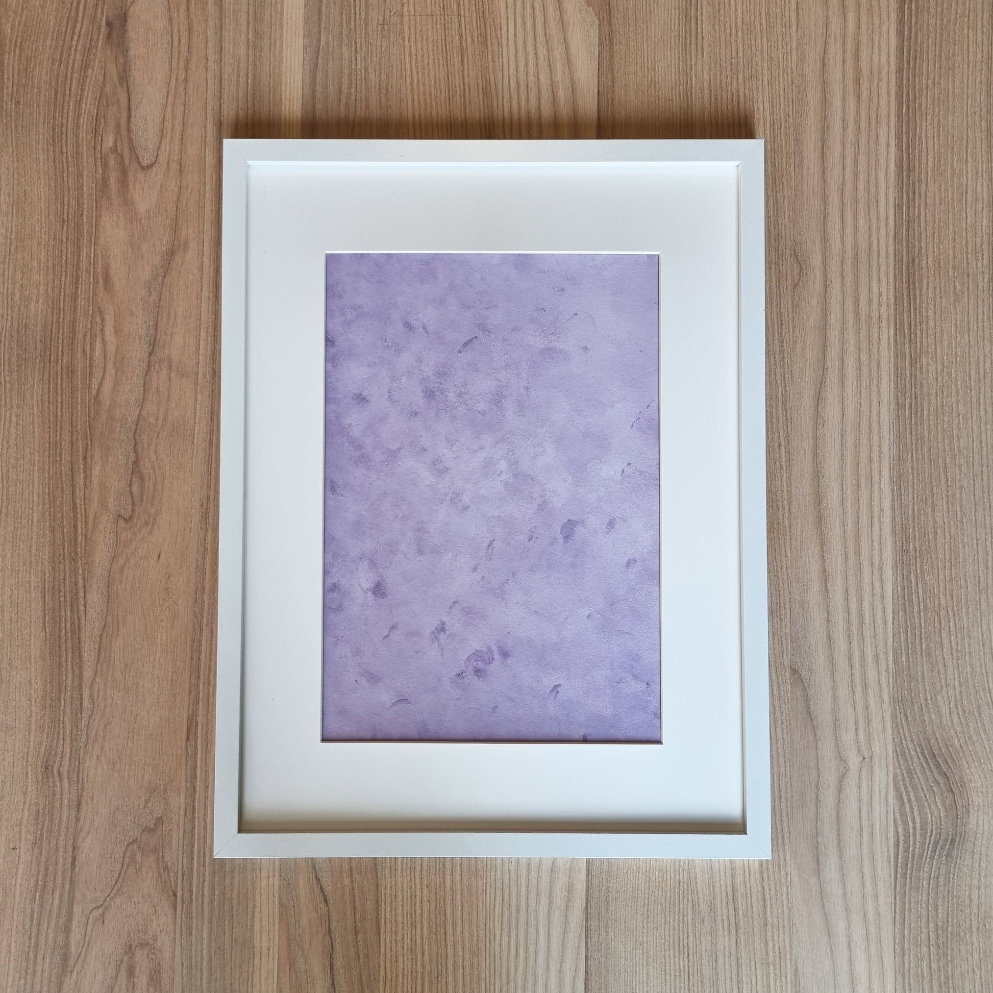 Purple, Feel good one-of-a-kind colorful original abstract art created by up-and-coming Scandinavian artist Jeanette Haga as decor in a modern home