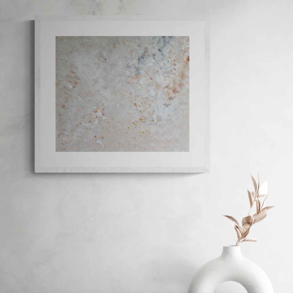 beige, brown and gold, Feel good one of one-of-a-kind colorful original abstract art created by up-and-coming artist Jeanette Haga as decor for modern home