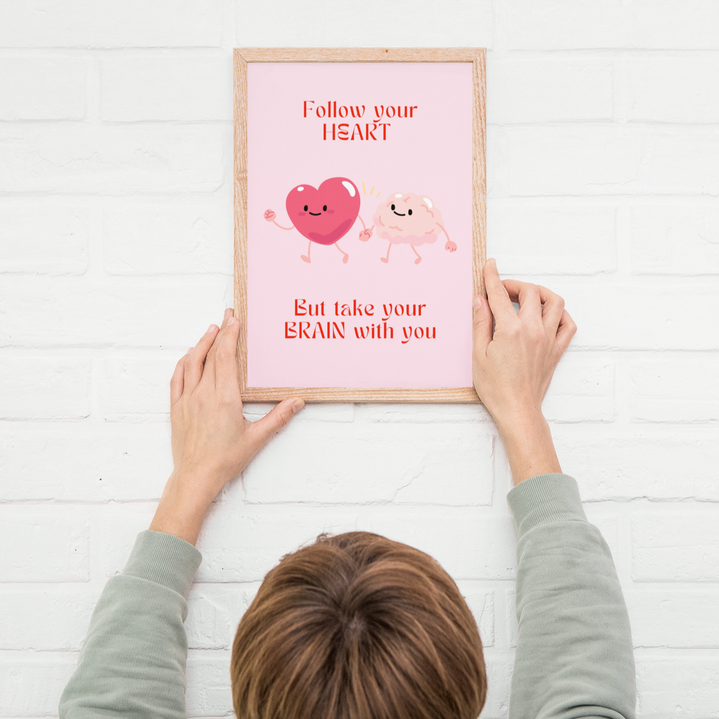 Feel good pastel pink digital art created by up and coming scandinavian artist Jeanette Haga as decor for modern homes