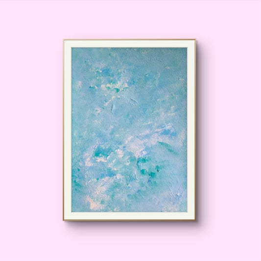 turquoise and abstract, Feel good one of one-of-a-kind colorful original abstract art created by up-and-coming artist Jeanette Haga as decor for modern homes