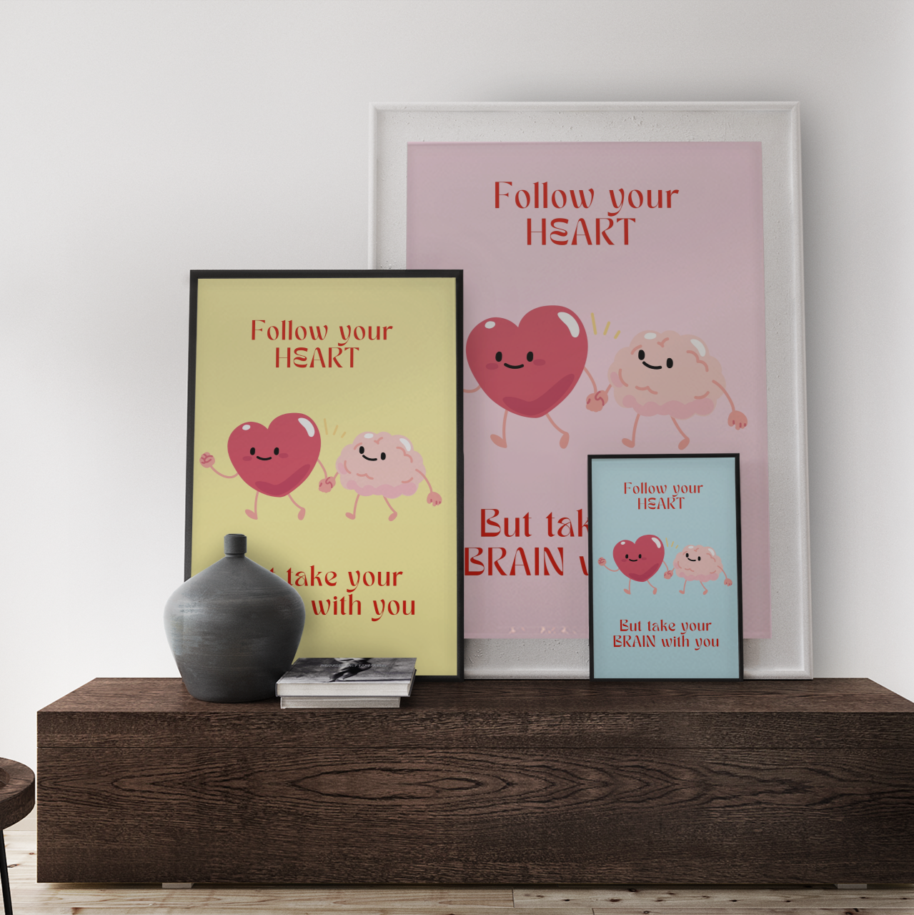 Feel good pastel pink digital art created by up and coming scandinavian artist Jeanette Haga as decor for modern homes