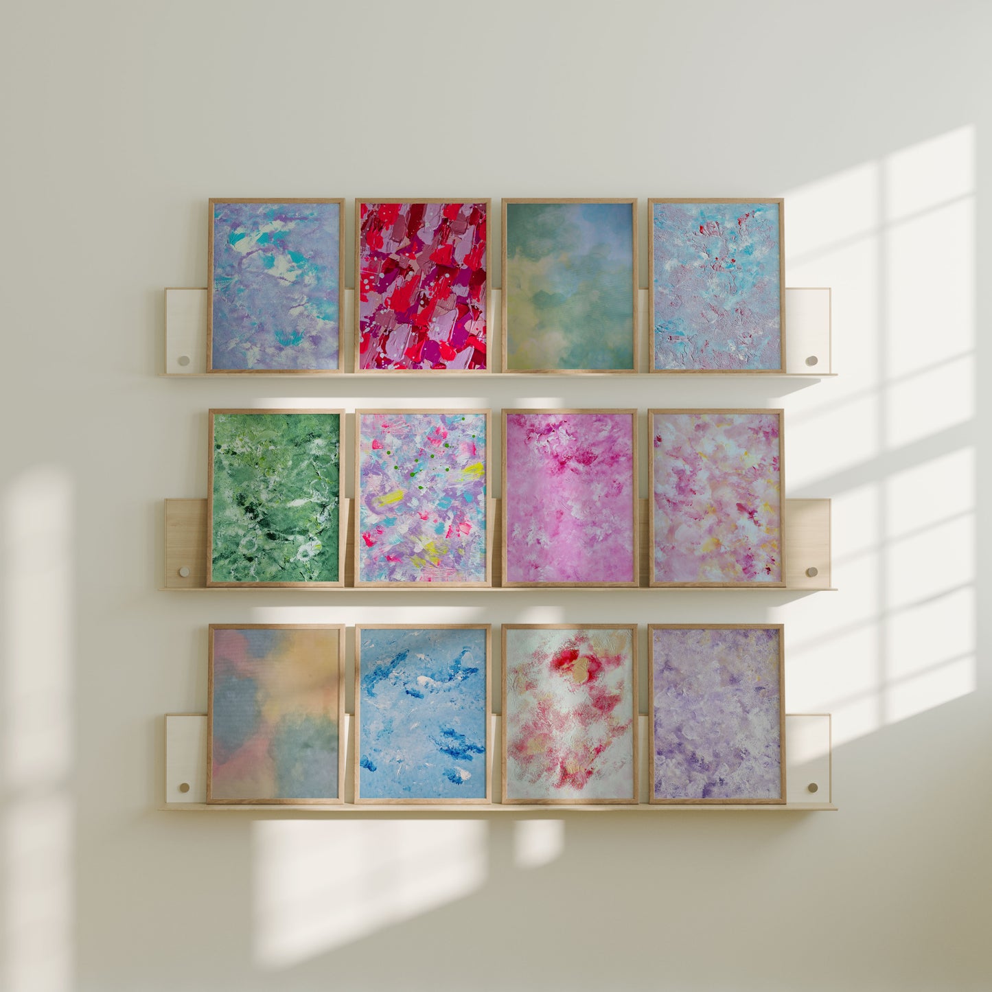 Abstract Art Wall Calendars 2026 A4 Horizontal