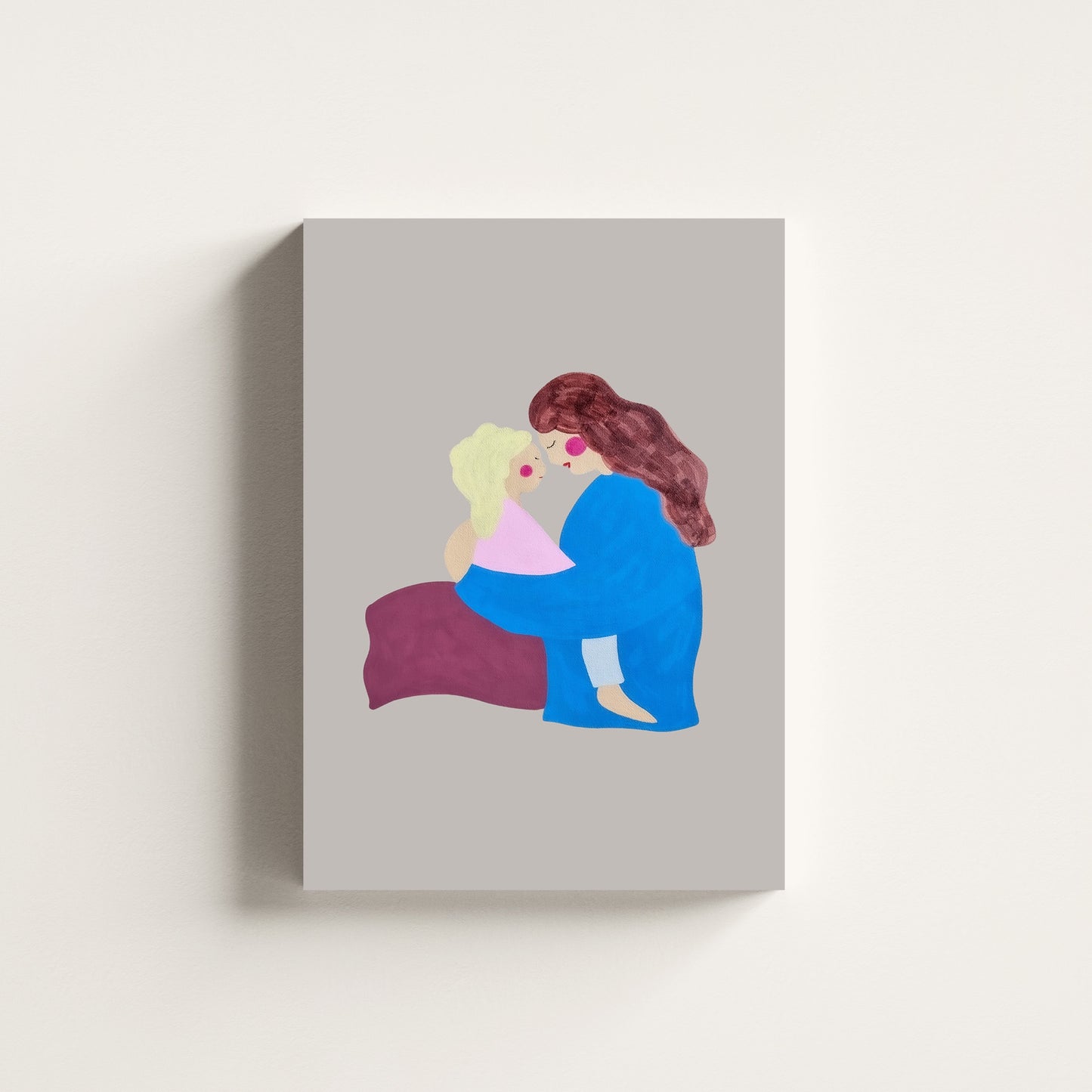 A Mother's Love Grey Vertical - Canvas Print