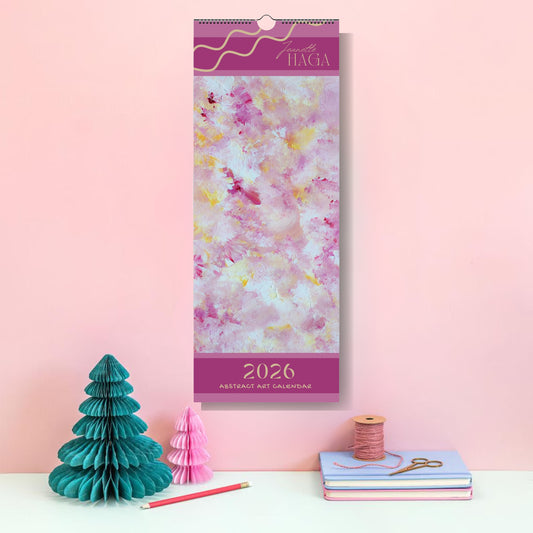 Abstract art wall calendars 2026 Vertical A5 posters