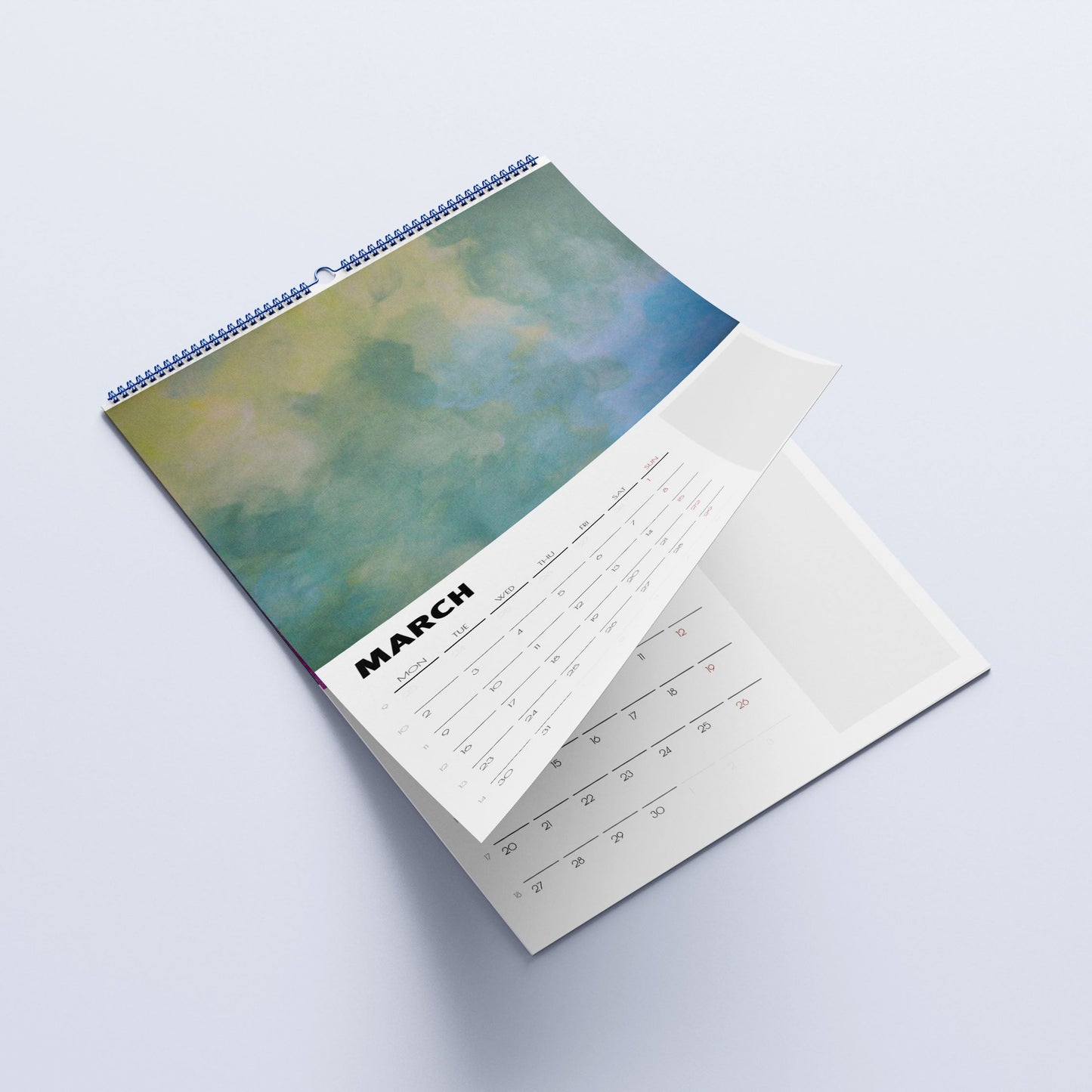 Abstract art wall calendars 2026 A3