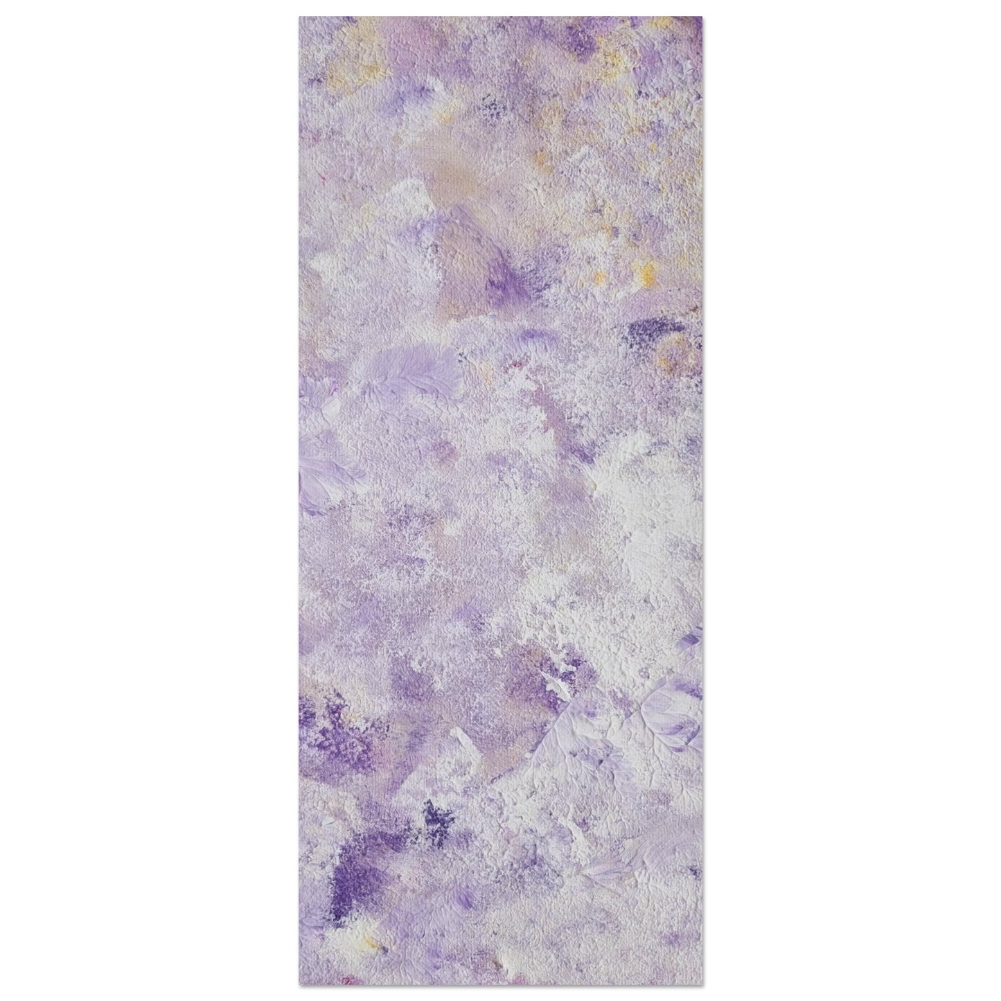 Purple, Feel good one of one-of-a-kind colorful art poster based on original abstract art created by up-and-coming artist Scandinavian Jeanette Haga as decor for modern home on a white wall