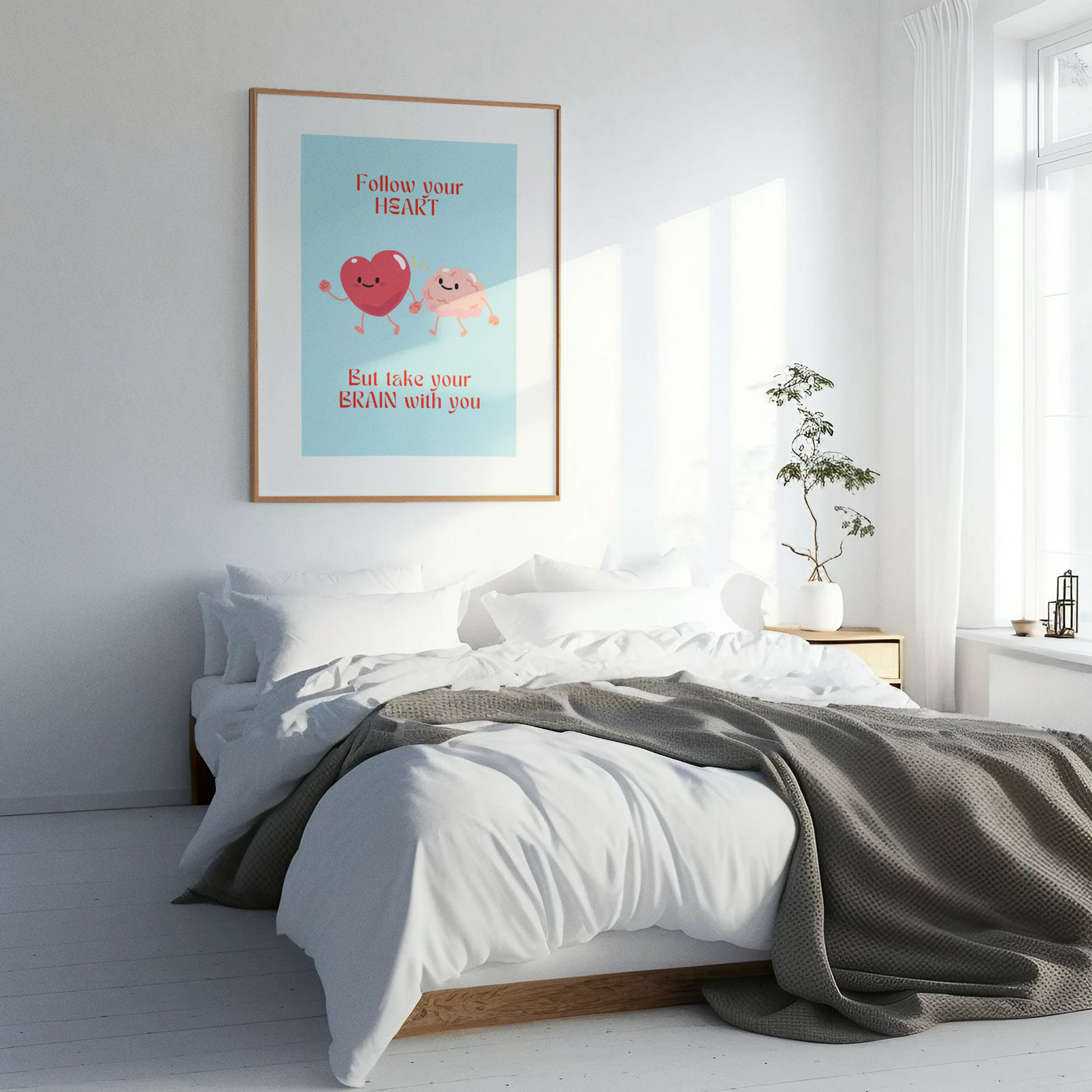 Feel good pastel pink digital art created by up and coming scandinavian artist Jeanette Haga as decor for modern homes