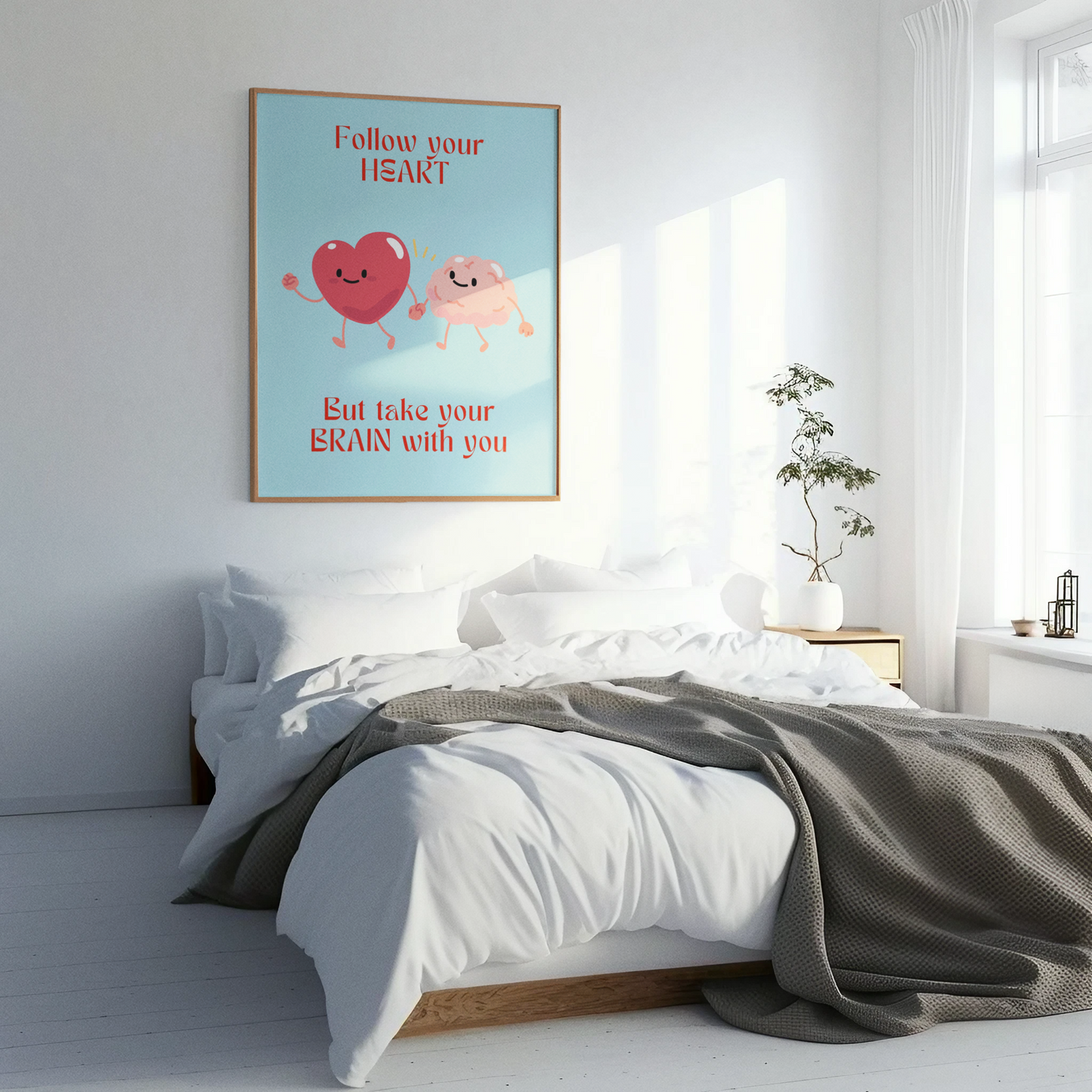 Feel good pastel pink digital art created by up and coming scandinavian artist Jeanette Haga as decor for modern homes