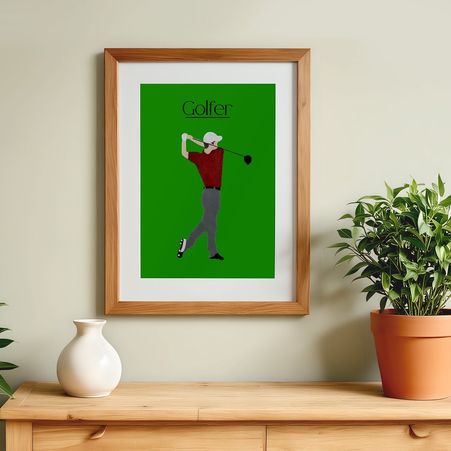 Green Golfer - Fine Art Poster