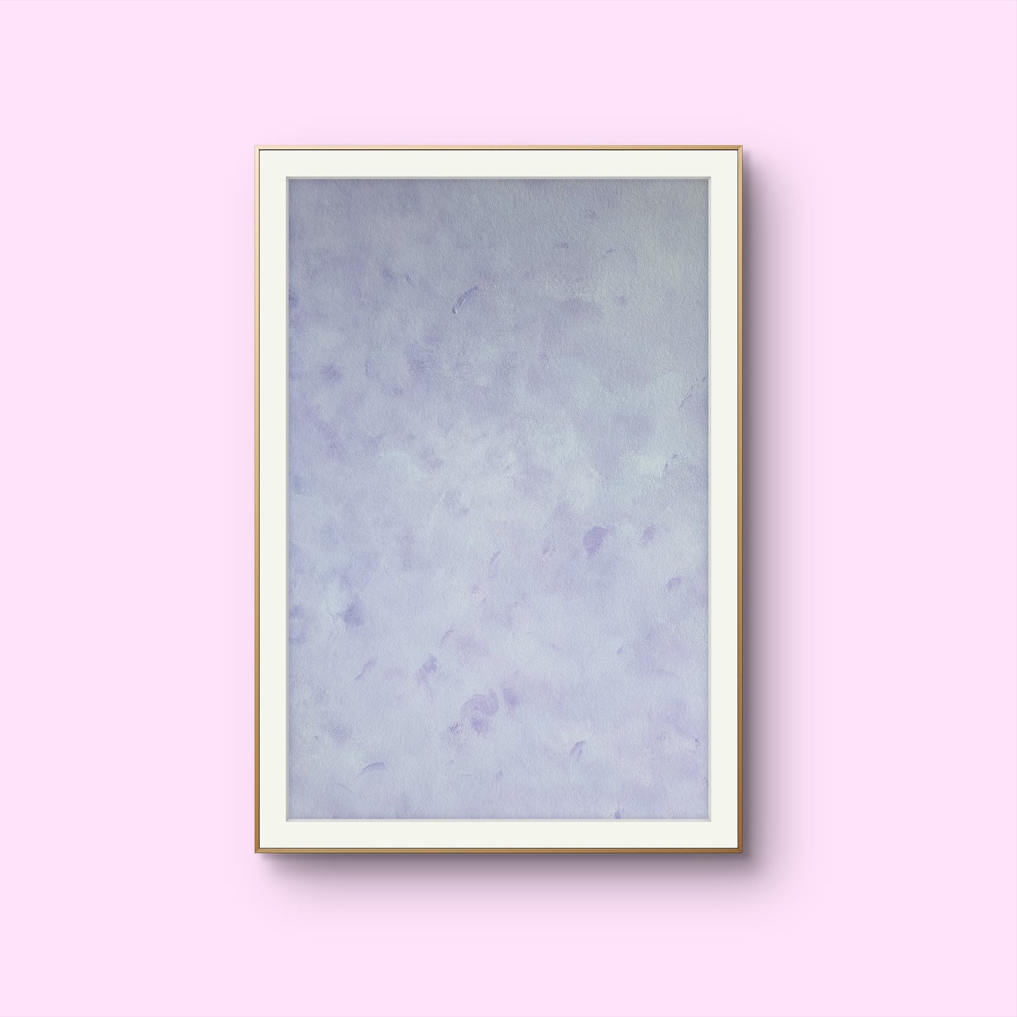 Purple, Feel good one of one-of-a-kind colorful original abstract art created by up-and-coming scandinavian artist Jeanette Haga as decor in a modern home